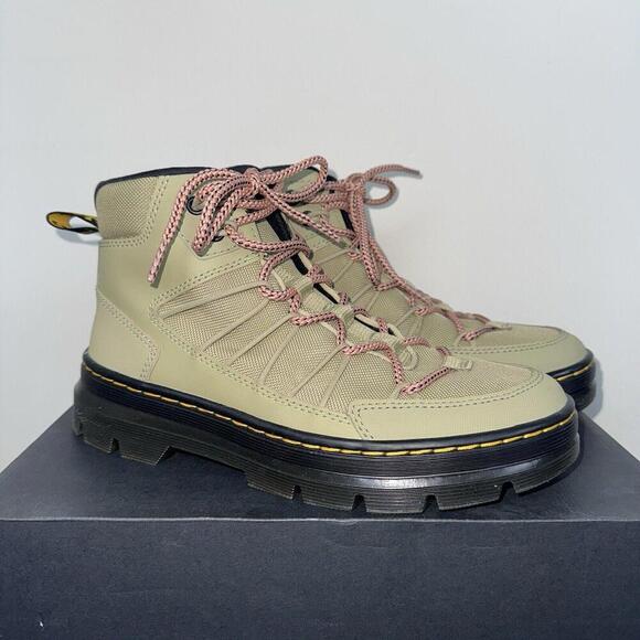 Dr. Martens Buwick Womens Size 8L Utility Boots Extra Tough Lace Up Pale Olive - Picture 5 of 15